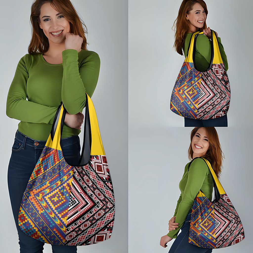 Tuvaluan and New Zealand Culture Grocery Bag The Art of Kolose and Taniko - Aussie Hoodie