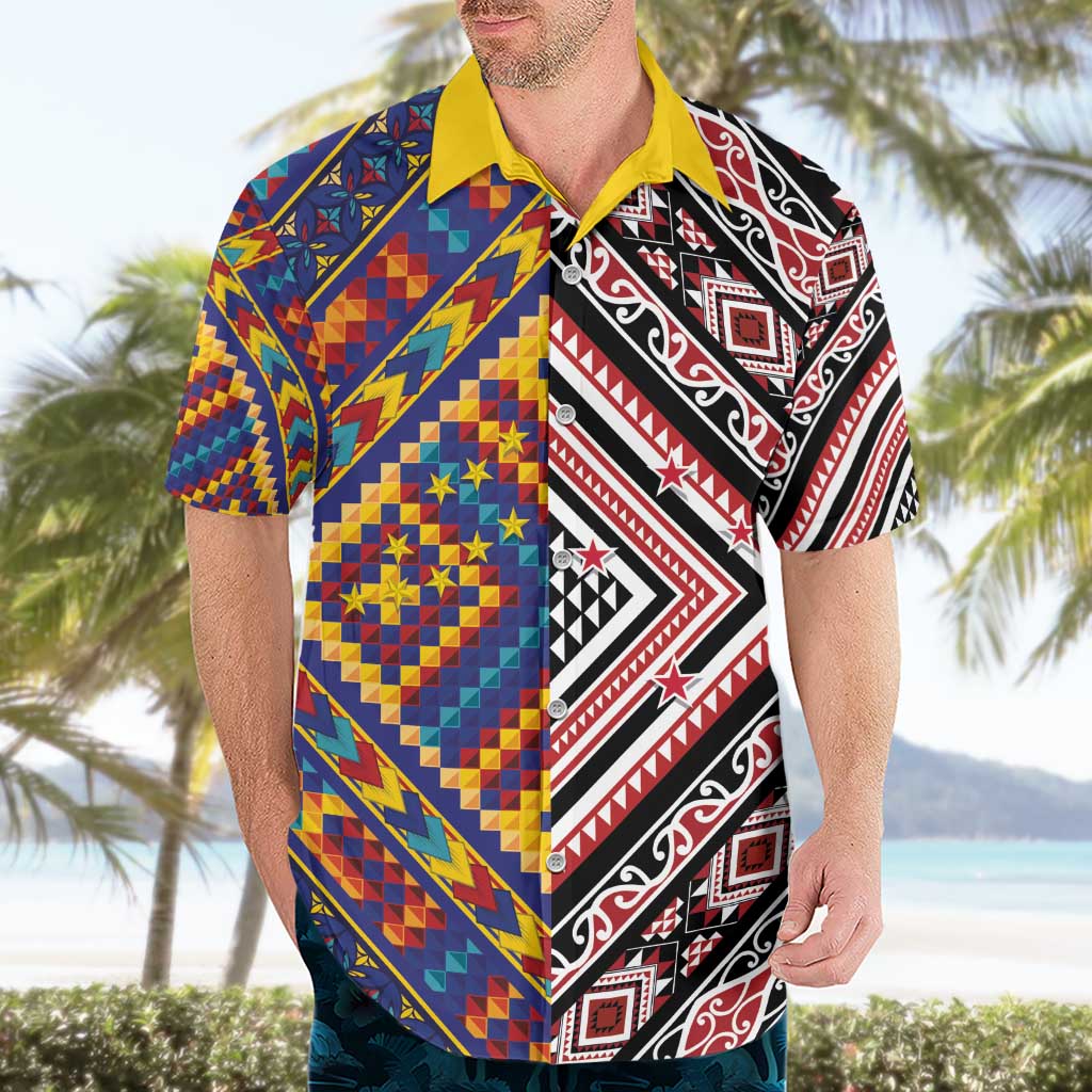 Tuvaluan and New Zealand Culture Hawaiian Shirt The Art of Kolose and Taniko - Aussie Hoodie