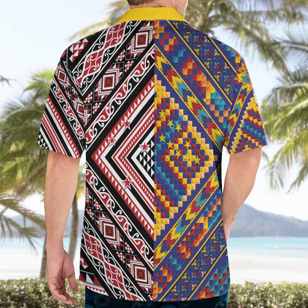 Tuvaluan and New Zealand Culture Hawaiian Shirt The Art of Kolose and Taniko - Aussie Hoodie