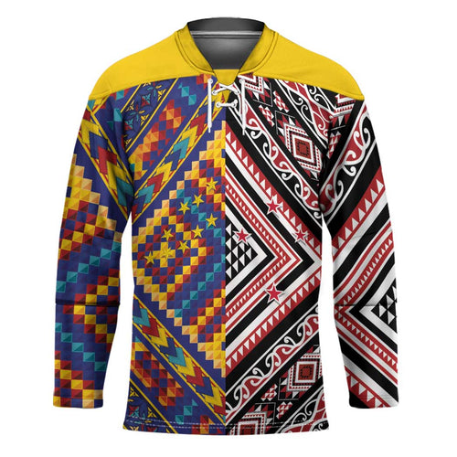 Tuvaluan and New Zealand Culture Hockey Jersey The Art of Kolose and Taniko - Aussie Hoodie