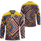 Tuvaluan and New Zealand Culture Hockey Jersey The Art of Kolose and Taniko - Aussie Hoodie
