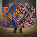 Tuvaluan and New Zealand Culture Hooded Blanket The Art of Kolose and Taniko - Aussie Hoodie