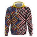 Tuvaluan and New Zealand Culture Hoodie The Art of Kolose and Taniko - Aussie Hoodie