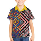 Tuvaluan and New Zealand Culture Kid Hawaiian Shirt The Art of Kolose and Taniko - Aussie Hoodie