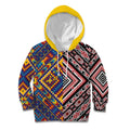 Tuvaluan and New Zealand Culture Kid Hoodie The Art of Kolose and Taniko - Aussie Hoodie