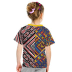 Tuvaluan and New Zealand Culture Kid T Shirt The Art of Kolose and Taniko - Aussie Hoodie
