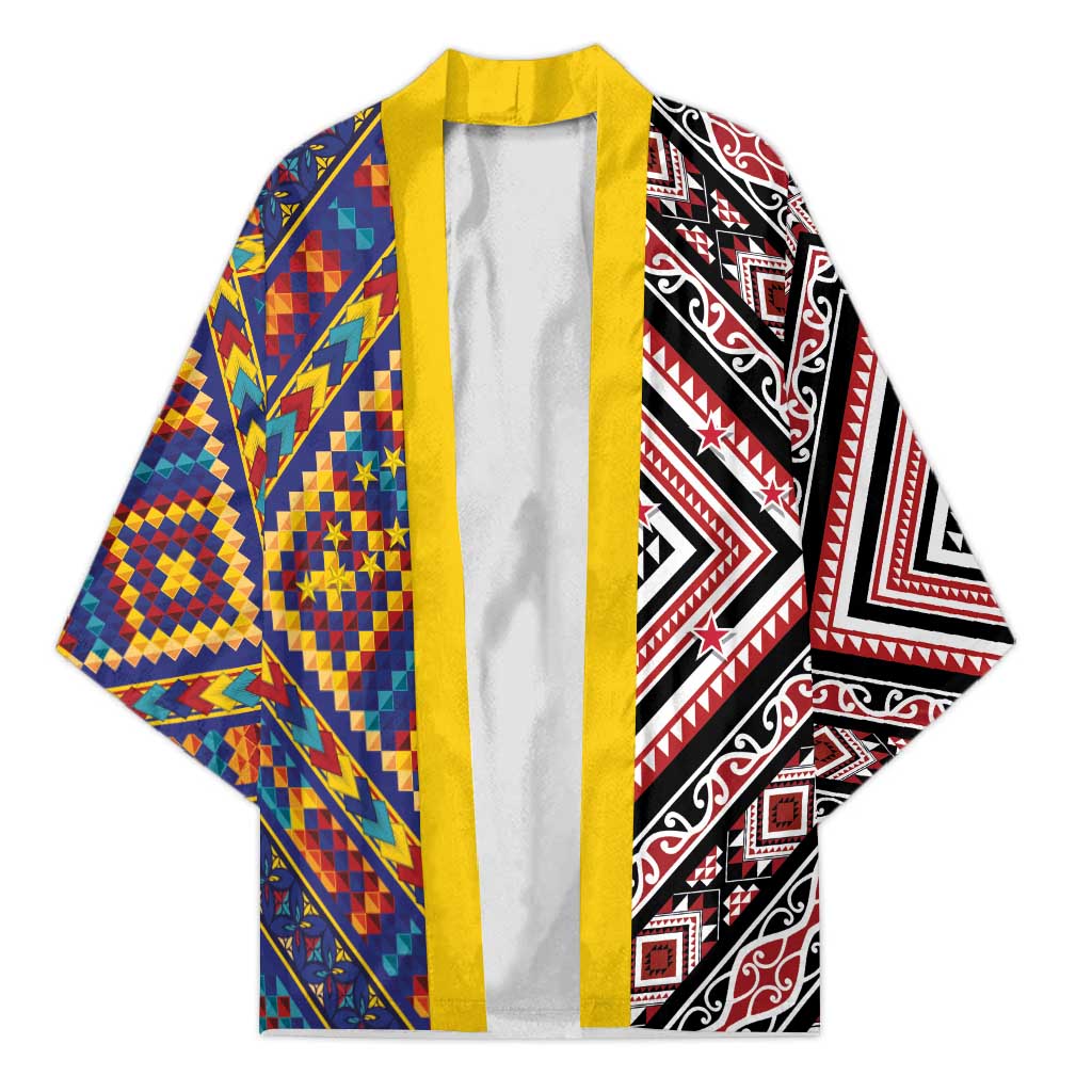 Tuvaluan and New Zealand Culture Kimono The Art of Kolose and Taniko - Aussie Hoodie