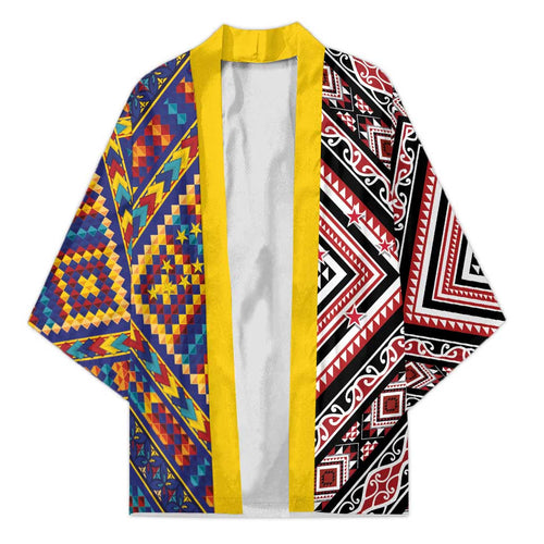 Tuvaluan and New Zealand Culture Kimono The Art of Kolose and Taniko - Aussie Hoodie