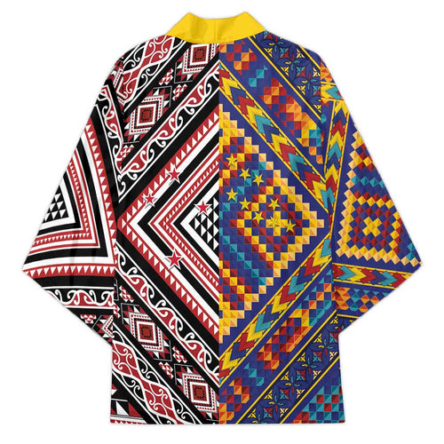 Tuvaluan and New Zealand Culture Kimono The Art of Kolose and Taniko - Aussie Hoodie