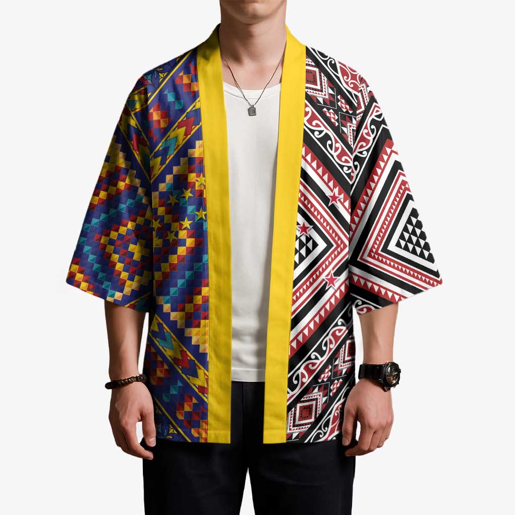 Tuvaluan and New Zealand Culture Kimono The Art of Kolose and Taniko - Aussie Hoodie