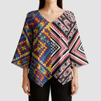 Tuvaluan and New Zealand Culture Kimono Sleeve Blouse The Art of Kolose and Taniko - Aussie Hoodie