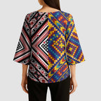 Tuvaluan and New Zealand Culture Kimono Sleeve Blouse The Art of Kolose and Taniko - Aussie Hoodie