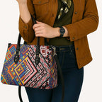 Tuvaluan and New Zealand Culture Leather Bag The Art of Kolose and Taniko - Aussie Hoodie