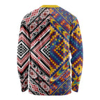 Tuvaluan and New Zealand Culture Long Sleeve Shirt The Art of Kolose and Taniko - Aussie Hoodie