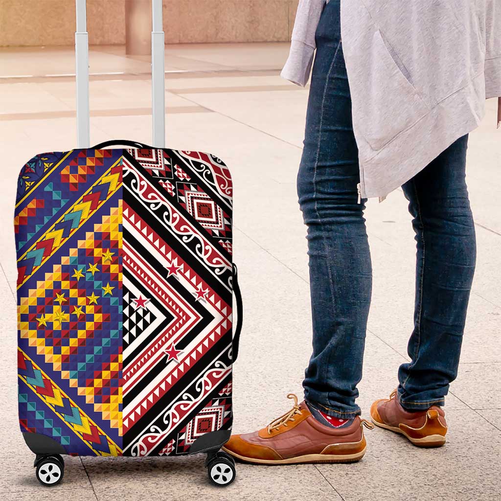 Tuvaluan and New Zealand Culture Luggage Cover The Art of Kolose and Taniko - Aussie Hoodie
