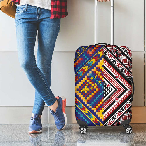 Tuvaluan and New Zealand Culture Luggage Cover The Art of Kolose and Taniko - Aussie Hoodie