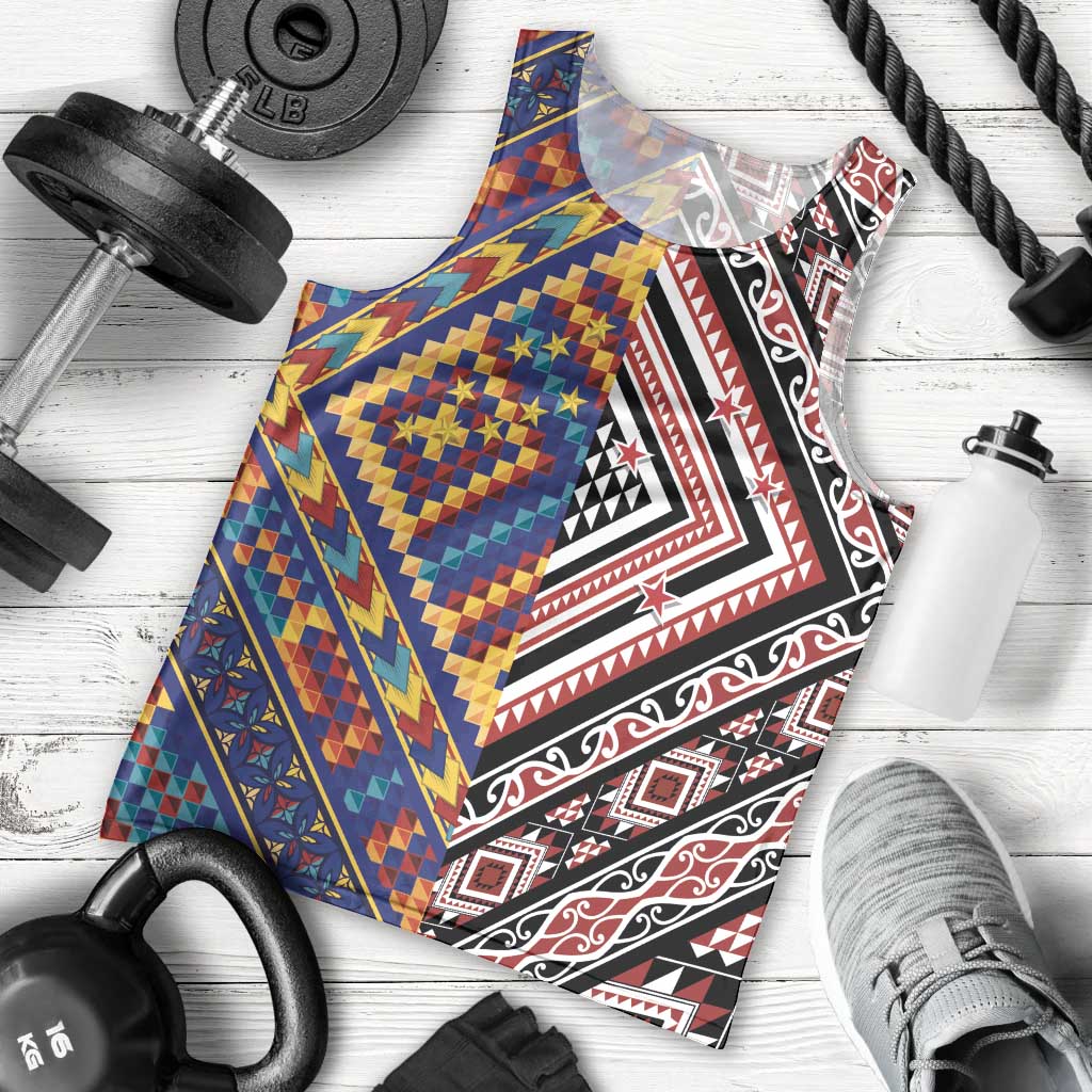 Tuvaluan and New Zealand Culture Men Tank Top The Art of Kolose and Taniko - Aussie Hoodie