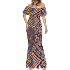Tuvaluan and New Zealand Culture Mermaid Dress The Art of Kolose and Taniko - Aussie Hoodie