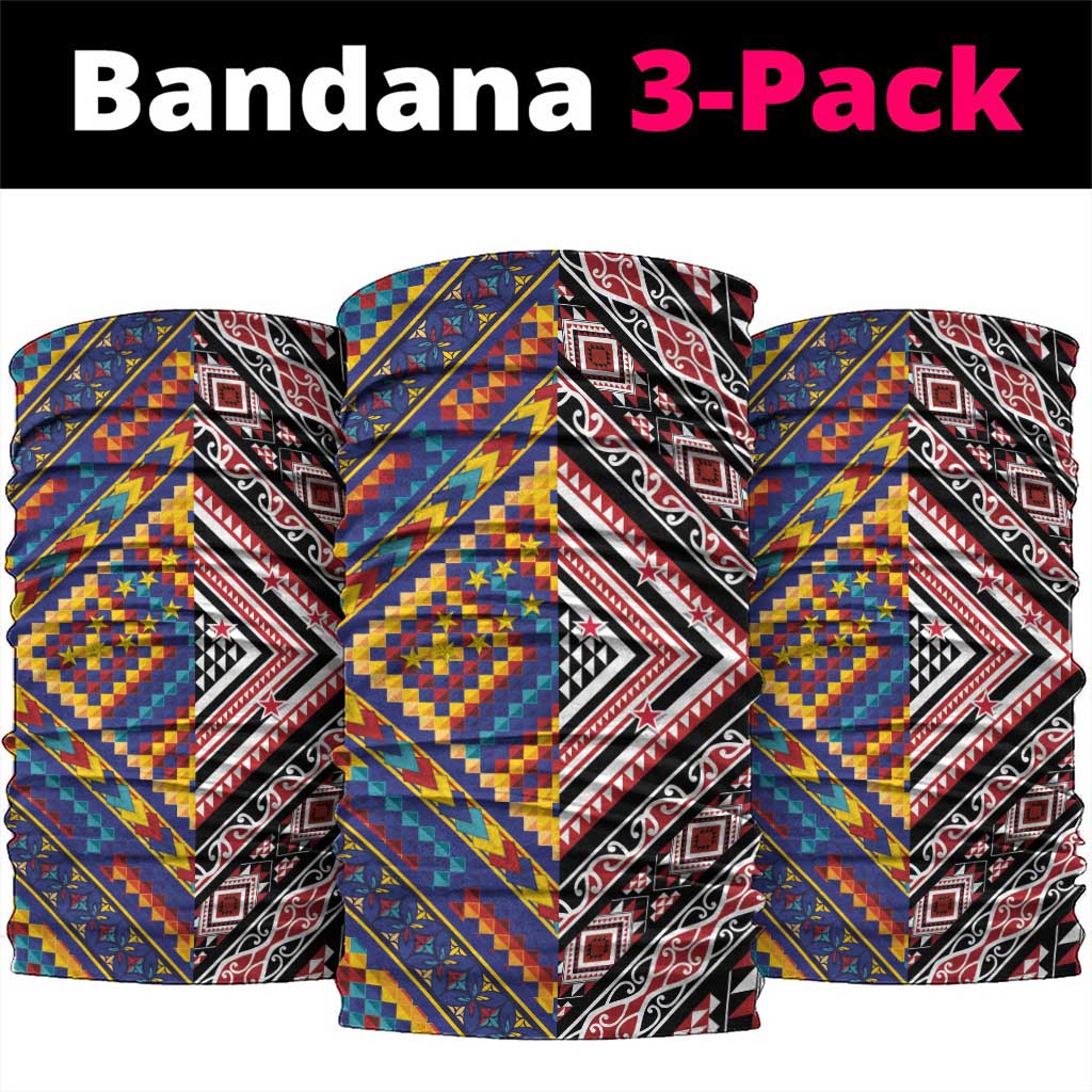 Tuvaluan and New Zealand Culture Neck Gaiter The Art of Kolose and Taniko - Aussie Hoodie