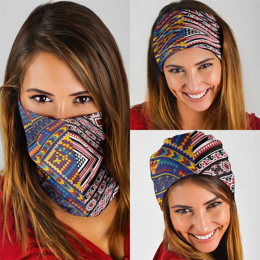 Tuvaluan and New Zealand Culture Neck Gaiter The Art of Kolose and Taniko - Aussie Hoodie
