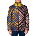 Tuvaluan and New Zealand Culture Padded Jacket The Art of Kolose and Taniko - Aussie Hoodie