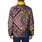 Tuvaluan and New Zealand Culture Padded Jacket The Art of Kolose and Taniko - Aussie Hoodie