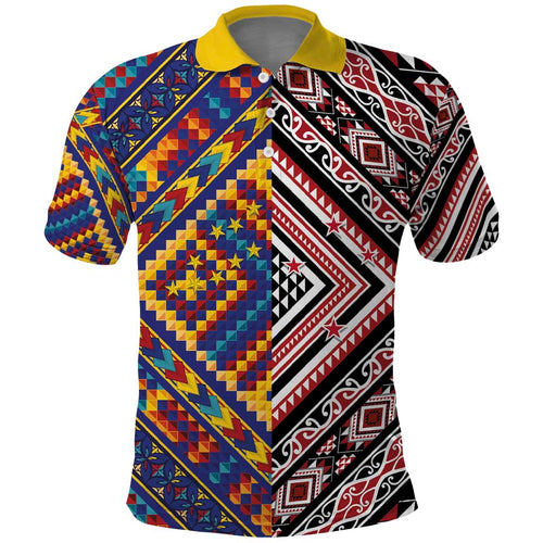 Tuvaluan and New Zealand Culture Polo Shirt The Art of Kolose and Taniko - Aussie Hoodie
