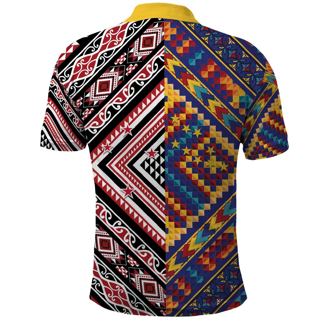 Tuvaluan and New Zealand Culture Polo Shirt The Art of Kolose and Taniko - Aussie Hoodie