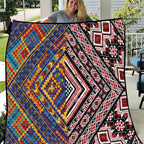 Tuvaluan and New Zealand Culture Quilt The Art of Kolose and Taniko - Aussie Hoodie