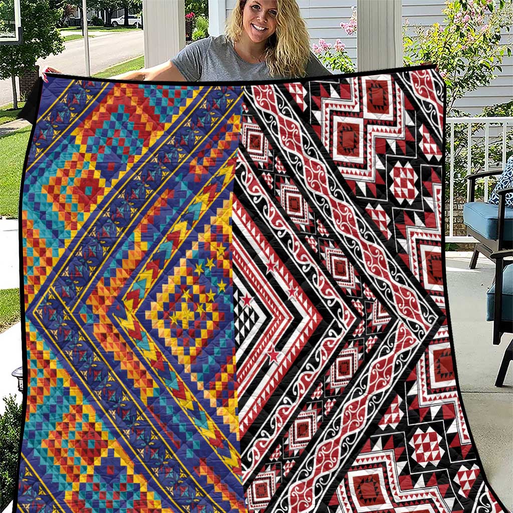 Tuvaluan and New Zealand Culture Quilt The Art of Kolose and Taniko - Aussie Hoodie