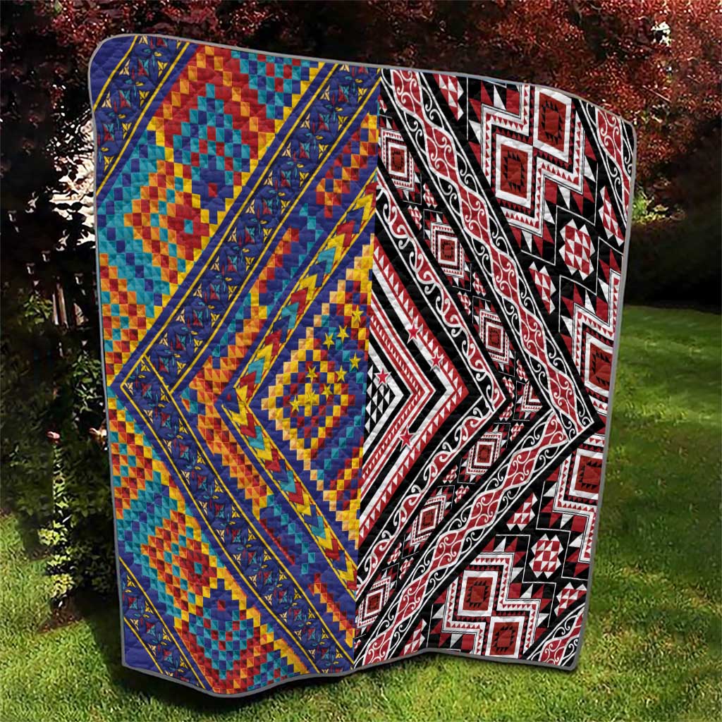 Tuvaluan and New Zealand Culture Quilt The Art of Kolose and Taniko - Aussie Hoodie