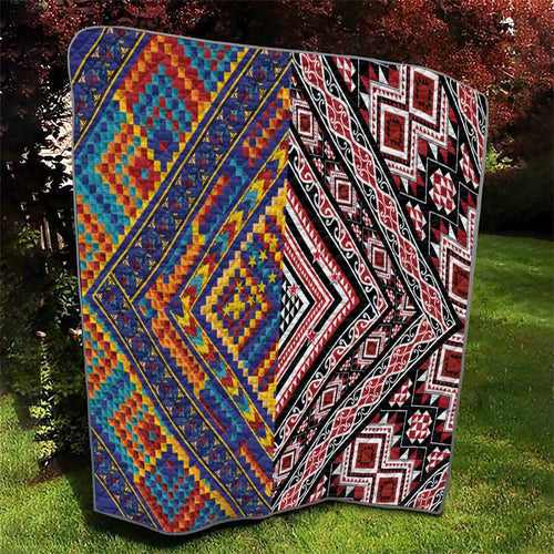 Tuvaluan and New Zealand Culture Quilt The Art of Kolose and Taniko - Aussie Hoodie
