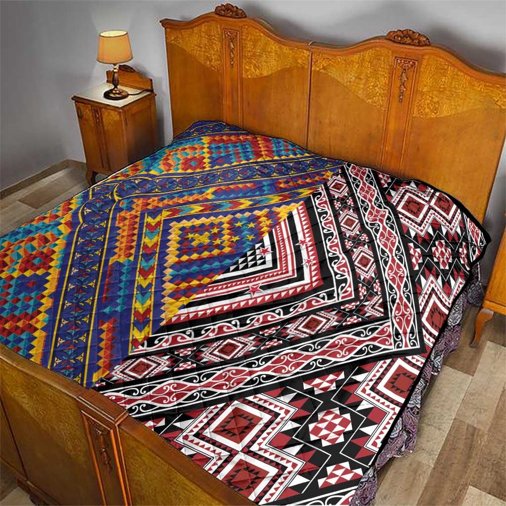 Tuvaluan and New Zealand Culture Quilt The Art of Kolose and Taniko - Aussie Hoodie