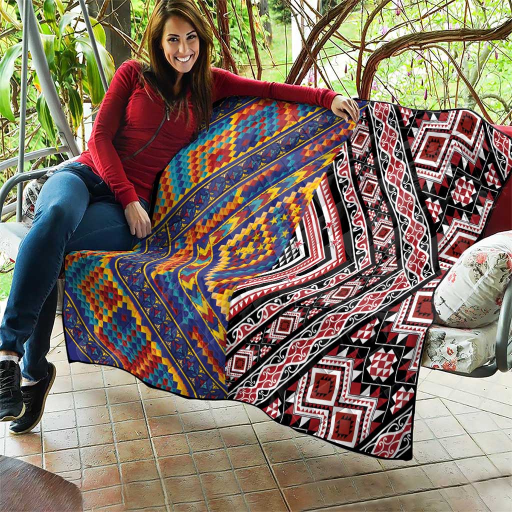 Tuvaluan and New Zealand Culture Quilt The Art of Kolose and Taniko - Aussie Hoodie
