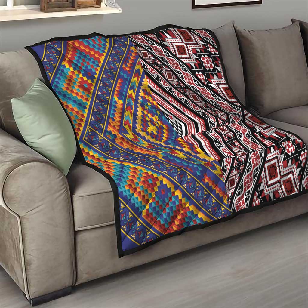 Tuvaluan and New Zealand Culture Quilt The Art of Kolose and Taniko - Aussie Hoodie