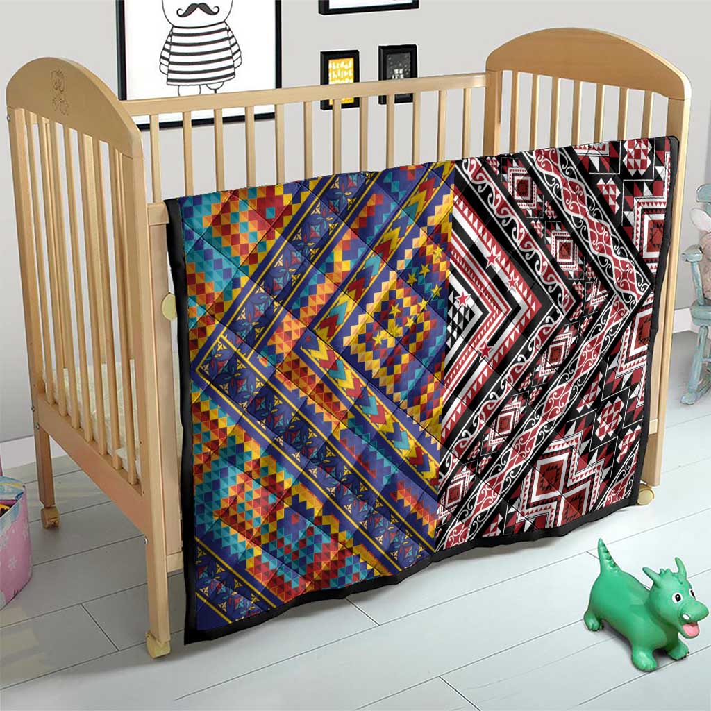 Tuvaluan and New Zealand Culture Quilt The Art of Kolose and Taniko - Aussie Hoodie