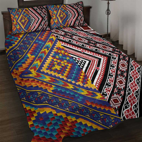Tuvaluan and New Zealand Culture Quilt Bed Set The Art of Kolose and Taniko - Aussie Hoodie