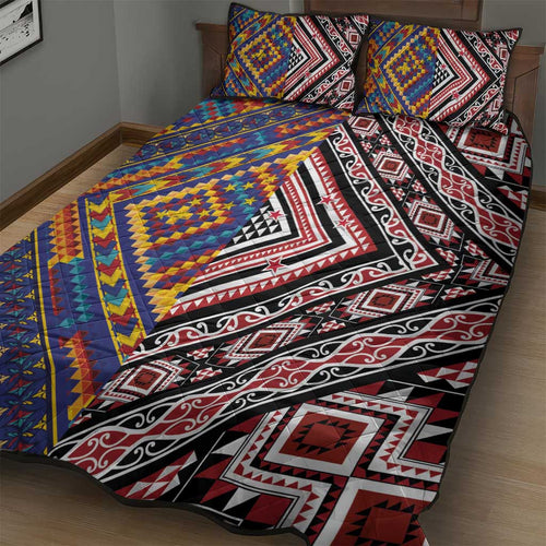 Tuvaluan and New Zealand Culture Quilt Bed Set The Art of Kolose and Taniko - Aussie Hoodie