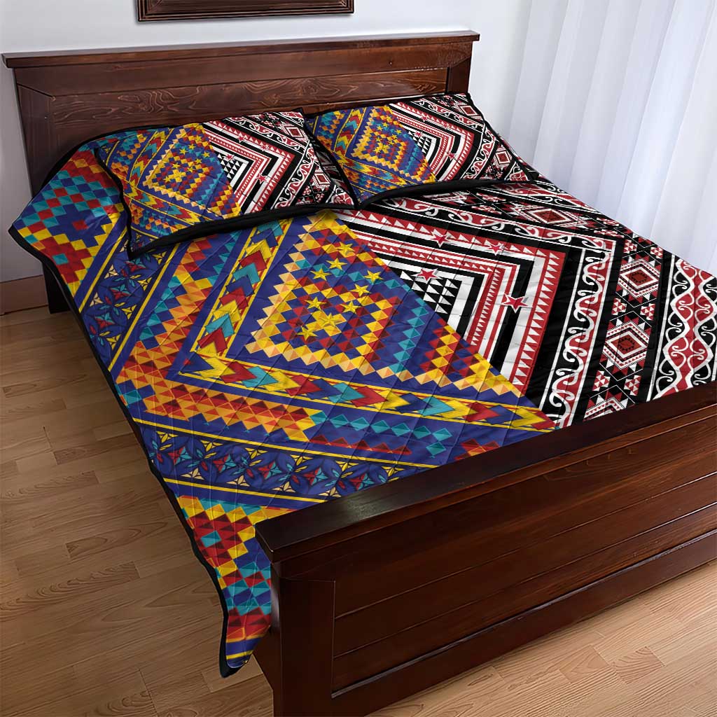 Tuvaluan and New Zealand Culture Quilt Bed Set The Art of Kolose and Taniko - Aussie Hoodie