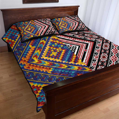 Tuvaluan and New Zealand Culture Quilt Bed Set The Art of Kolose and Taniko - Aussie Hoodie