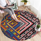 Tuvaluan and New Zealand Culture Round Carpet The Art of Kolose and Taniko - Aussie Hoodie