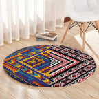 Tuvaluan and New Zealand Culture Round Carpet The Art of Kolose and Taniko - Aussie Hoodie
