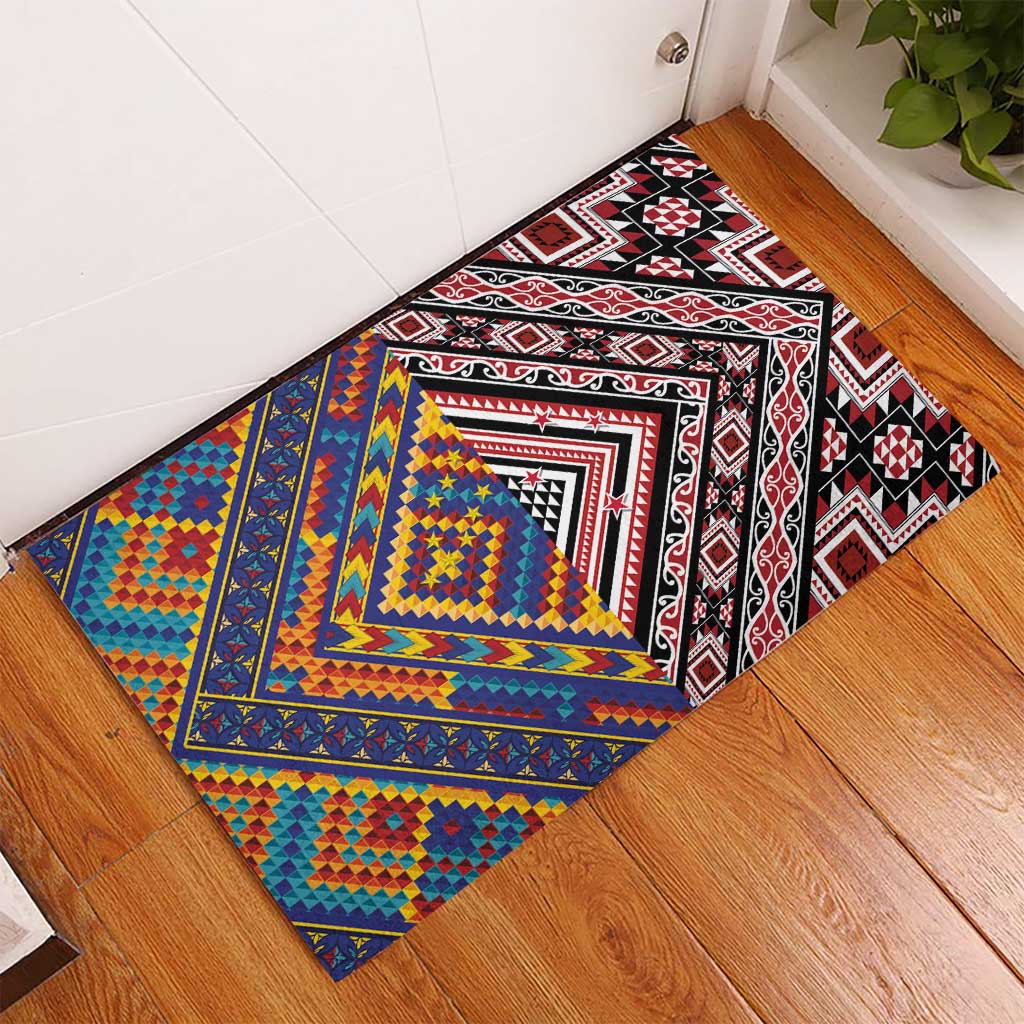 Tuvaluan and New Zealand Culture Rubber Doormat The Art of Kolose and Taniko - Aussie Hoodie