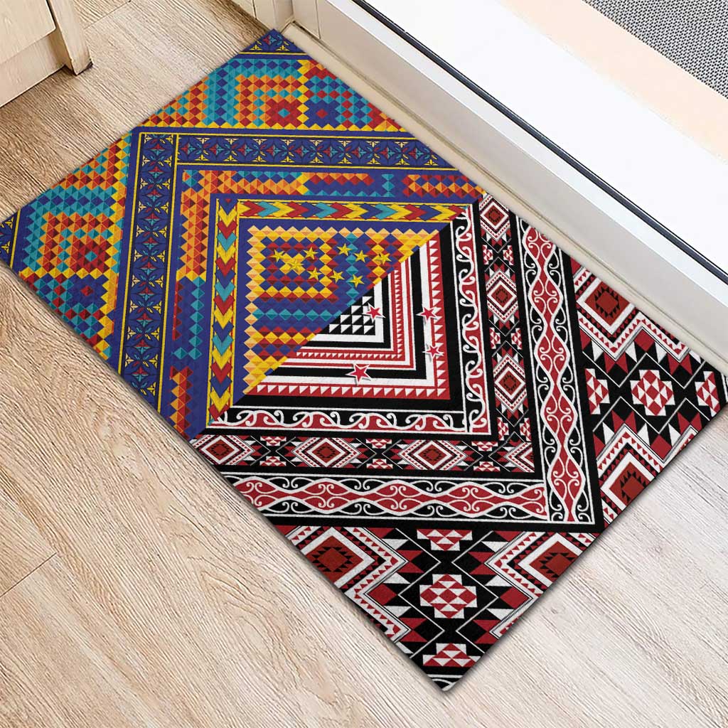 Tuvaluan and New Zealand Culture Rubber Doormat The Art of Kolose and Taniko - Aussie Hoodie