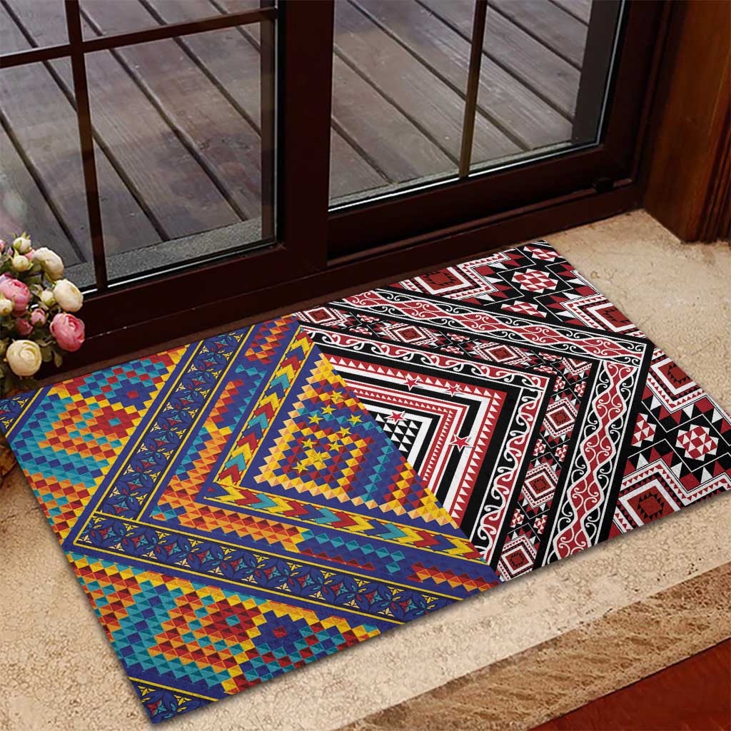 Tuvaluan and New Zealand Culture Rubber Doormat The Art of Kolose and Taniko - Aussie Hoodie