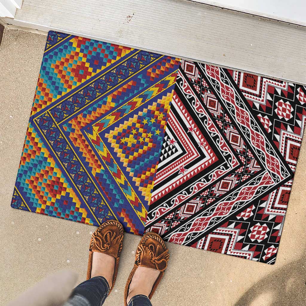 Tuvaluan and New Zealand Culture Rubber Doormat The Art of Kolose and Taniko - Aussie Hoodie