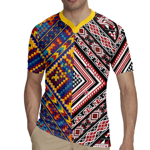 Tuvaluan and New Zealand Culture Rugby Jersey The Art of Kolose and Taniko - Aussie Hoodie