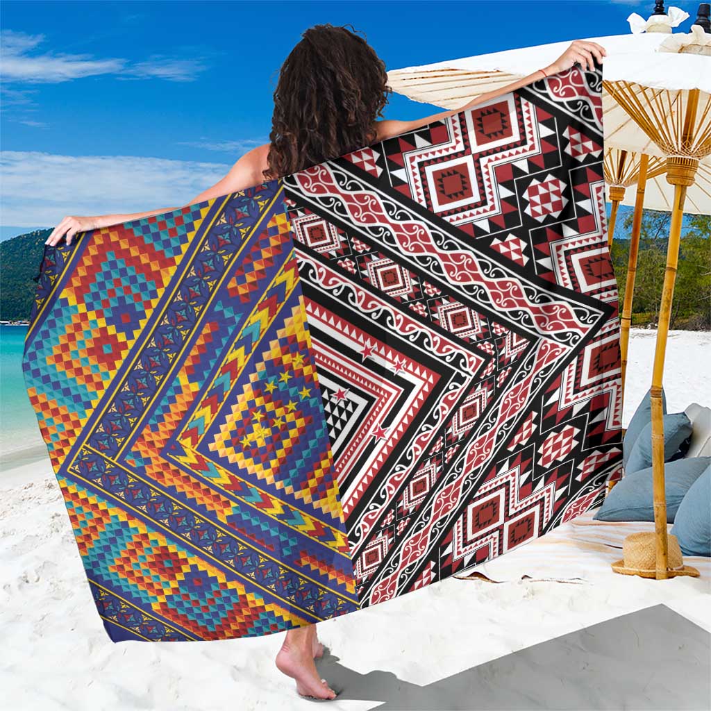 Tuvaluan and New Zealand Culture Sarong The Art of Kolose and Taniko - Aussie Hoodie