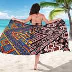 Tuvaluan and New Zealand Culture Sarong The Art of Kolose and Taniko - Aussie Hoodie