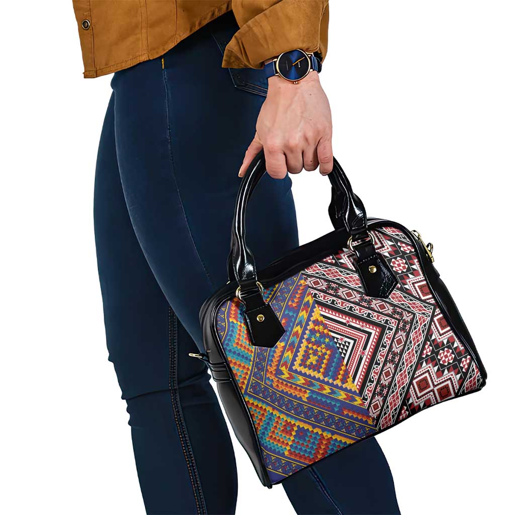 Tuvaluan and New Zealand Culture Shoulder Handbag The Art of Kolose and Taniko - Aussie Hoodie